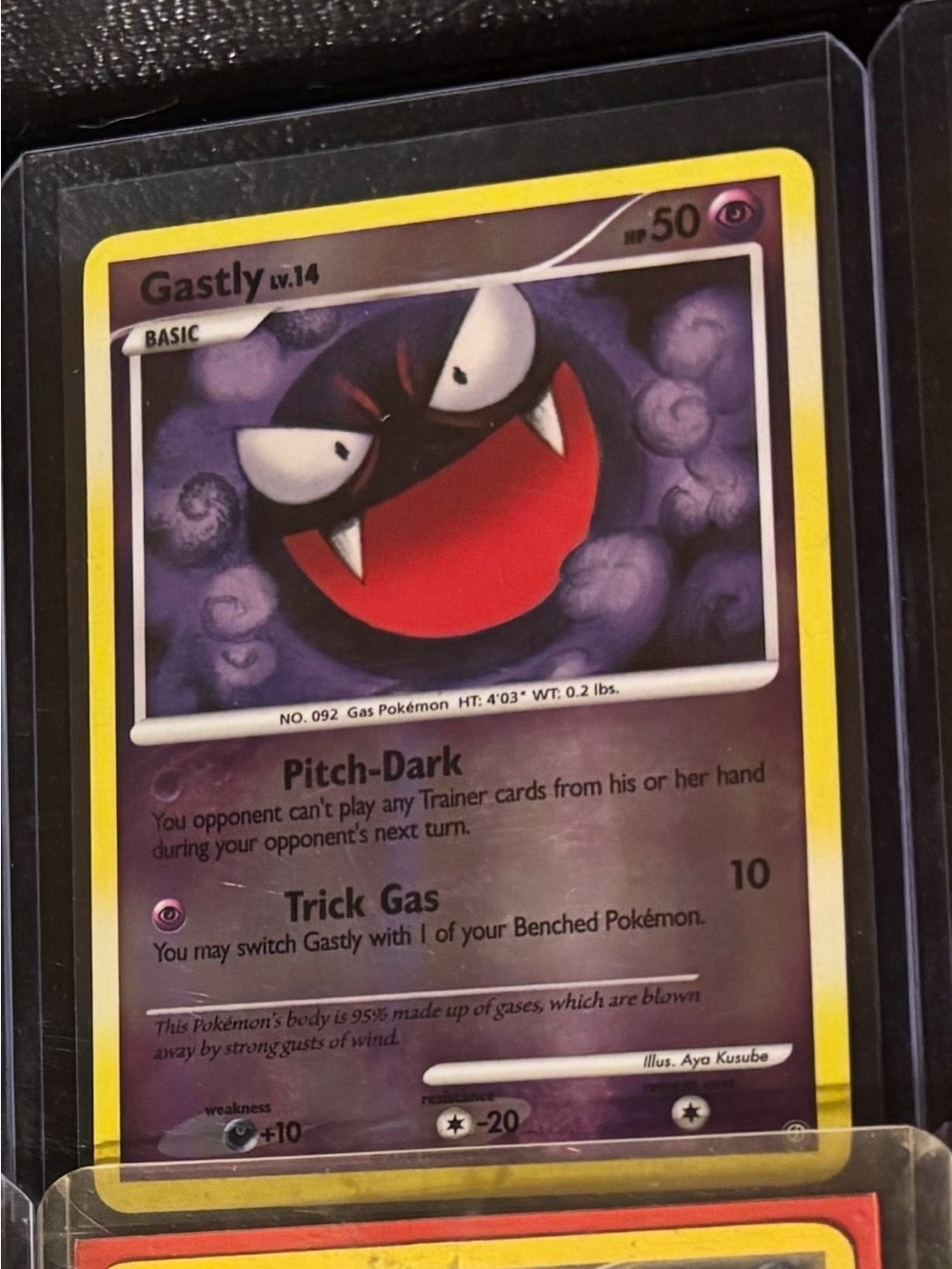 Stormfront reverse holo Gastly Card - Purple, Red, Yellow, White, Black